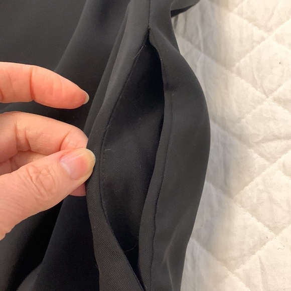 COS women’s dress long sleeves pleated hemline & cuffs back zipper black size 2 - Picture 8 of 14